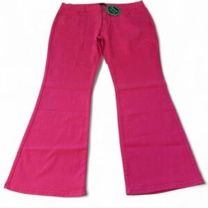 Women’s Flare Wide Leg Jeans in Hot Pink